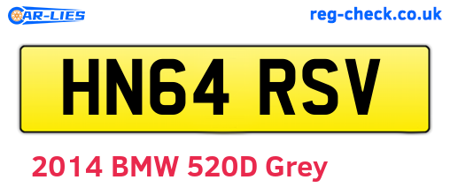 HN64RSV are the vehicle registration plates.