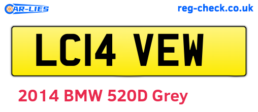LC14VEW are the vehicle registration plates.