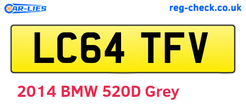 LC64TFV are the vehicle registration plates.