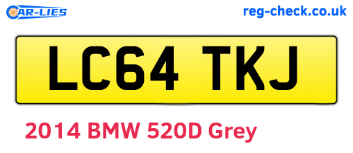 LC64TKJ are the vehicle registration plates.