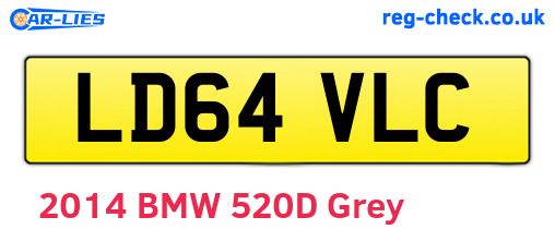LD64VLC are the vehicle registration plates.