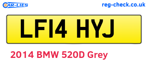 LF14HYJ are the vehicle registration plates.