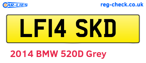 LF14SKD are the vehicle registration plates.