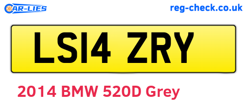 LS14ZRY are the vehicle registration plates.
