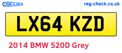LX64KZD are the vehicle registration plates.