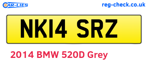 NK14SRZ are the vehicle registration plates.