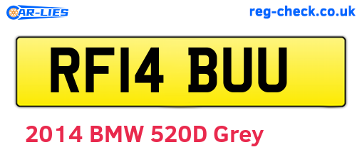 RF14BUU are the vehicle registration plates.