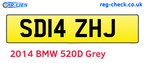 SD14ZHJ are the vehicle registration plates.