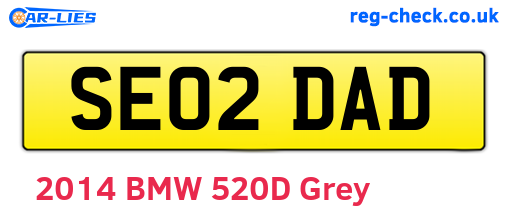 SE02DAD are the vehicle registration plates.