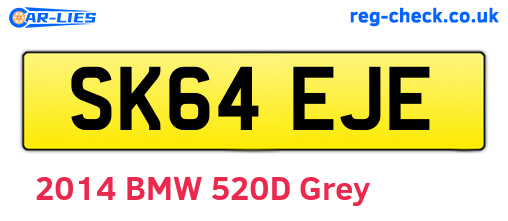 SK64EJE are the vehicle registration plates.