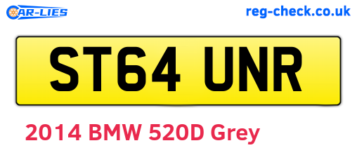 ST64UNR are the vehicle registration plates.