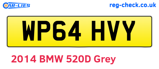 WP64HVY are the vehicle registration plates.