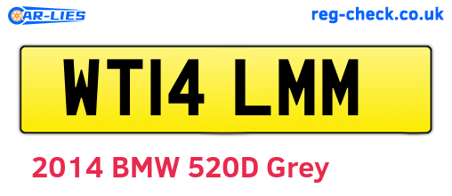 WT14LMM are the vehicle registration plates.
