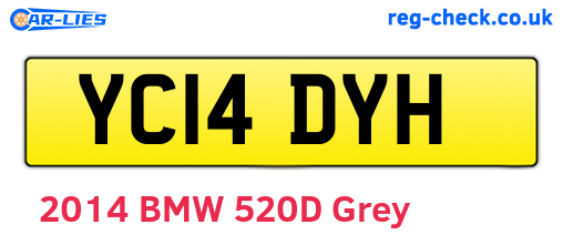 YC14DYH are the vehicle registration plates.