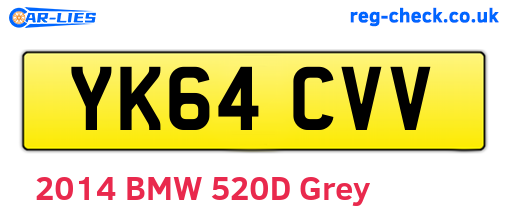 YK64CVV are the vehicle registration plates.
