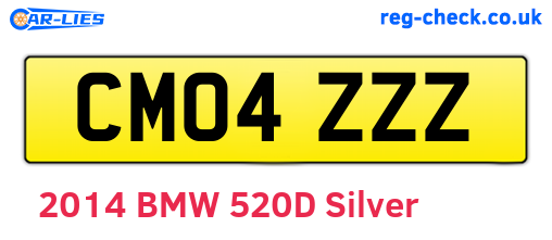 CM04ZZZ are the vehicle registration plates.