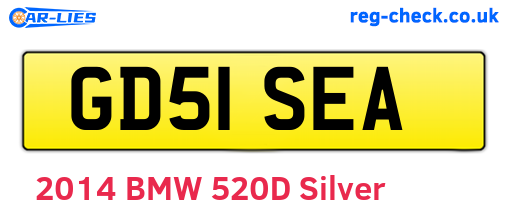 GD51SEA are the vehicle registration plates.