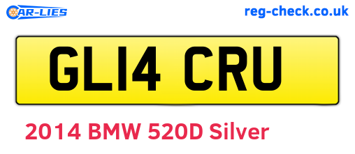 GL14CRU are the vehicle registration plates.