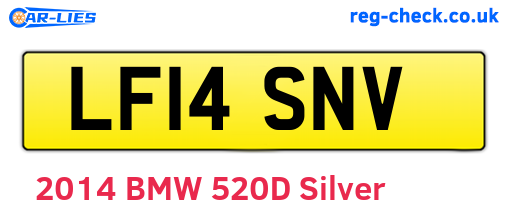 LF14SNV are the vehicle registration plates.