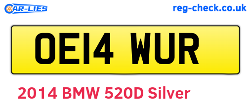 OE14WUR are the vehicle registration plates.