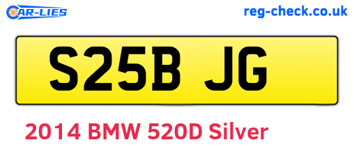 S25BJG are the vehicle registration plates.