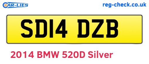 SD14DZB are the vehicle registration plates.