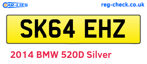 SK64EHZ are the vehicle registration plates.