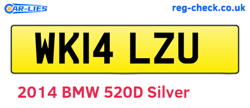 WK14LZU are the vehicle registration plates.