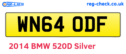 WN64ODF are the vehicle registration plates.