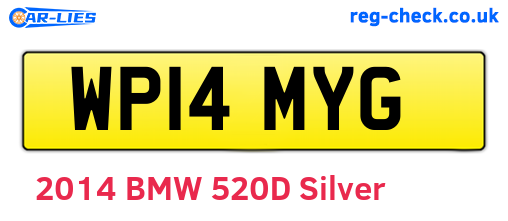 WP14MYG are the vehicle registration plates.