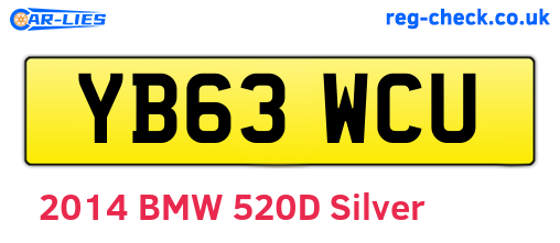YB63WCU are the vehicle registration plates.