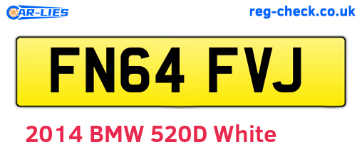 FN64FVJ are the vehicle registration plates.