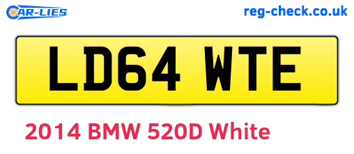 LD64WTE are the vehicle registration plates.