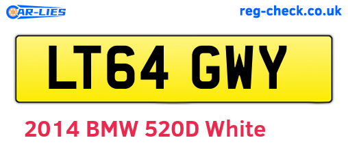 LT64GWY are the vehicle registration plates.