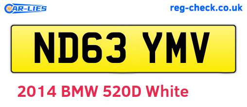 ND63YMV are the vehicle registration plates.