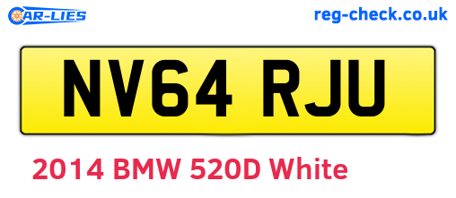 NV64RJU are the vehicle registration plates.
