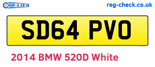 SD64PVO are the vehicle registration plates.