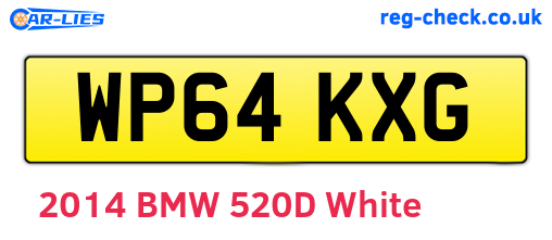 WP64KXG are the vehicle registration plates.