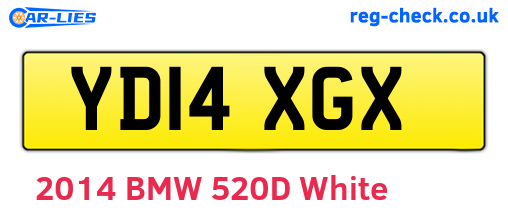 YD14XGX are the vehicle registration plates.