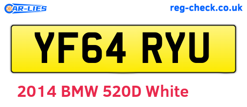 YF64RYU are the vehicle registration plates.