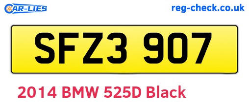 SFZ3907 are the vehicle registration plates.