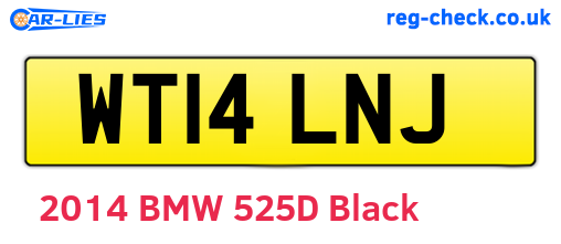 WT14LNJ are the vehicle registration plates.