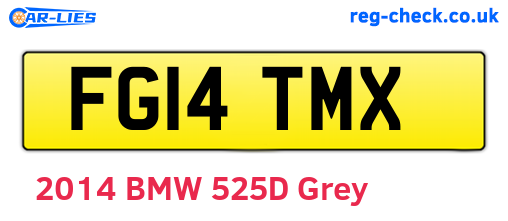 FG14TMX are the vehicle registration plates.