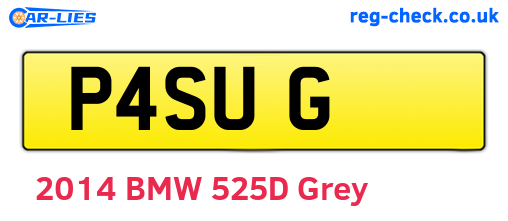 P4SUG are the vehicle registration plates.