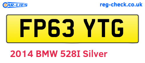 FP63YTG are the vehicle registration plates.