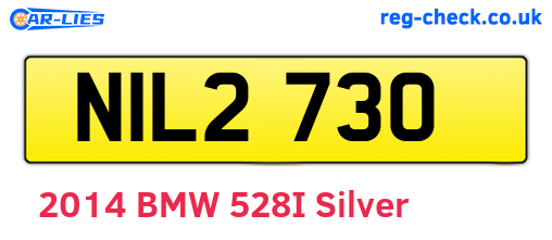 NIL2730 are the vehicle registration plates.