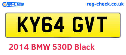 KY64GVT are the vehicle registration plates.
