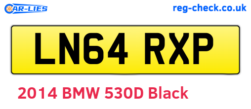 LN64RXP are the vehicle registration plates.