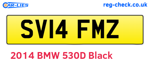 SV14FMZ are the vehicle registration plates.