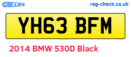 YH63BFM are the vehicle registration plates.